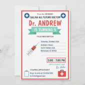 Custom Digital Kids Doctor Pretend Birthday Party Einladung (Vorderseite)