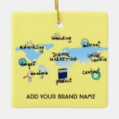 Custom Digital Marketing Keramik Square Ornament (Vorderseite)