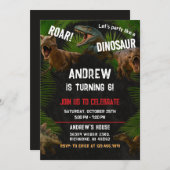 Custom Dino Boy Dinosaur Geburtstagsparty Einladung (Vorne/Hinten)