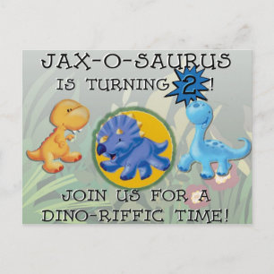 CUSTOM Dino Einladung