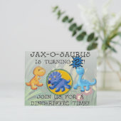 CUSTOM Dino Einladung (Stehend Vorderseite)