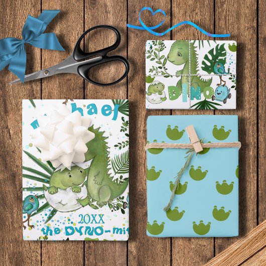 Custom Dino-mite Any Occasion Geschenkpapier Set