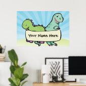 Custom Dino Poster (Heimbüro)