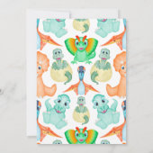 Custom Dino Watercolor Dinosaur Boy Baby Dusche Einladung (Rückseite)