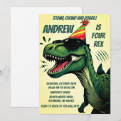 Custom Dinosaur Dino Birthday Einladung (Vorne/Hinten)