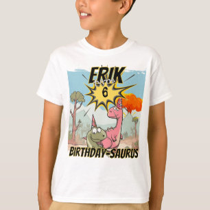 Custom Dinosaur Gast von Honor Birthday T-Shirt