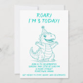 Custom Dinosaur Geburtstagsparty Einladung (Vorderseite)