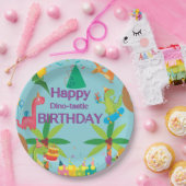 Custom Dinosaur Happy Birthday Party Pappteller (Party)