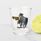 Custom Dinosaur Pirate Shot Glass Schnapsglas (Vorderseite)