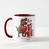 Custom Dinosaur Valentine Card - T‑Rex Be Mine Mug Tasse (Links)