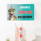 Custom Dinosaurier Dinomite Monogram 5. Geburtstag Banner (Insitu)