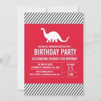 Custom Dinosaurier Geburtstagsparty Einladung für 