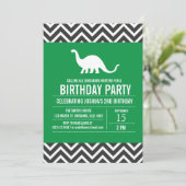 Custom Dinosaurier Geburtstagsparty Einladung für  (Stehend Vorderseite)