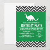 Custom Dinosaurier Geburtstagsparty Einladung für  (Vorne/Hinten)