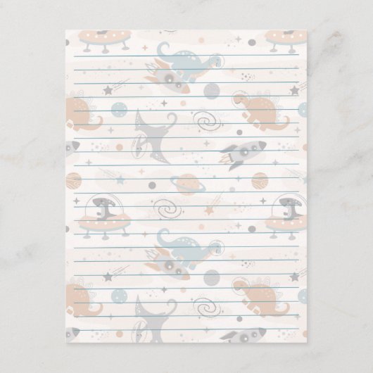 Custom Dinosaurier Learning Notecard Begleitkarte (Rückseite)