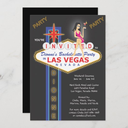 Custom_Dionne Girls Night Out Einladung (Vorne/Hinten)