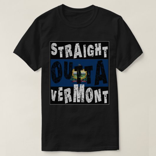 CUSTOM Direkt außerhalb Vermont Meme T-Shirt (Design vorne)