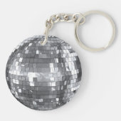 Custom Disco Silver Valentine's Day Foto Schlüssel Schlüsselanhänger (Rückseite)