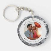 Custom Disco Silver Valentine's Day Foto Schlüssel Schlüsselanhänger (Vorderseite)
