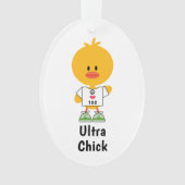 Custom Distance Personalisiert Ultra Chick Maratho Ornament (Vorderseite)