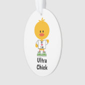 Custom Distance Personalisiert Ultra Chick Maratho Ornament (Vorderseite)