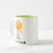 Custom Distance Ultra Chick Marathon Runner Zweifarbige Tasse (Vorderseite Links)