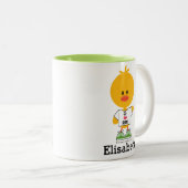 Custom Distance Ultra Chick Marathon Runner Zweifarbige Tasse (VorderseiteRechts)