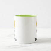 Custom Distance Ultra Chick Marathon Runner Zweifarbige Tasse (Mittel)