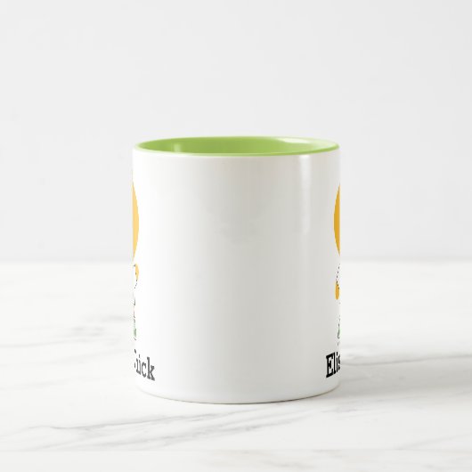 Custom Distance Ultra Chick Marathon Runner Zweifarbige Tasse (Mittel)