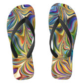 Custom Distorted Psychedelic Flip Flops Badesandalen (Fußbett)