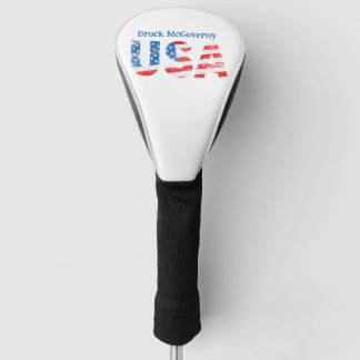 Custom Distress American Flag Golf Driver Cover Headcover