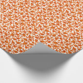 Custom Ditzy Orange Fishing Pattern Wrapping Paper Geschenkpapier (Ecke)
