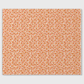 Custom Ditzy Orange Fishing Pattern Wrapping Paper Geschenkpapier (Flach)