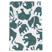Custom Ditzy Paisley Elephants auf White Gift Bag Mittlere Geschenktüte (Vorderseite)