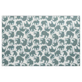 Custom Ditzy Paisley Elephants on White Pattern Stoff (Fat Quarter (45,7 x 55,9 cm))