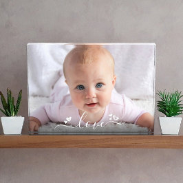 Custom DIY Baby Sweet Niedliche Liebe Script Keepa Fotoblock