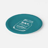 Custom DIY Mason Glas Hochzeitsgarten Party Teller (Schrägansicht)