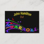 Custom DJ Karaoke Business Card Visitenkarte (Vorderseite)