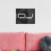 Custom DJ Leinwand Wall Art mit Vinyl Record (Insitu (Wohnzimmer))