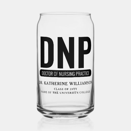 Custom DNP Doctor of Nursing Practice Abschluss Dosenglas (Vorderseite)