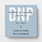 Custom DNP Doctor of Nursing Practice Abschluss Fotoplatte (Vorderseite)