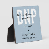 Custom DNP Doctor of Nursing Practice Abschluss Fotoplatte (Vorderseite)