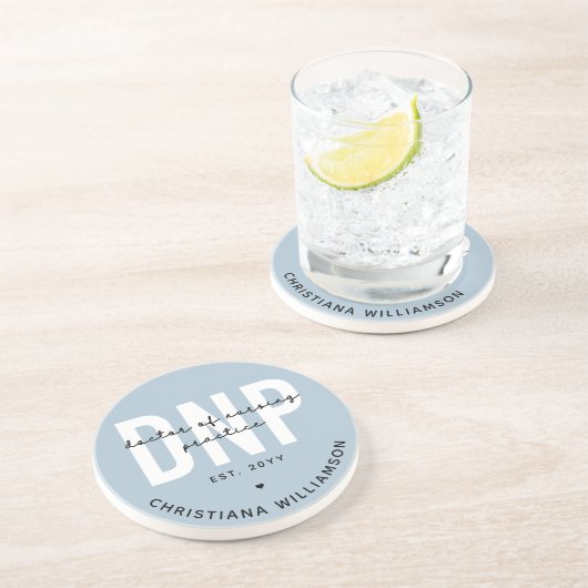 Custom DNP Doctor of Nursing Practice Abschluss Getränkeuntersetzer (Seite)