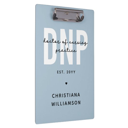 Custom DNP Doctor of Nursing Practice Abschluss Klemmbrett (Rechts)