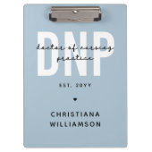 Custom DNP Doctor of Nursing Practice Abschluss Klemmbrett (Vorderseite)