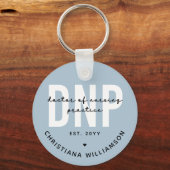 Custom DNP Doctor of Nursing Practice Abschluss Schlüsselanhänger (Rückseite)