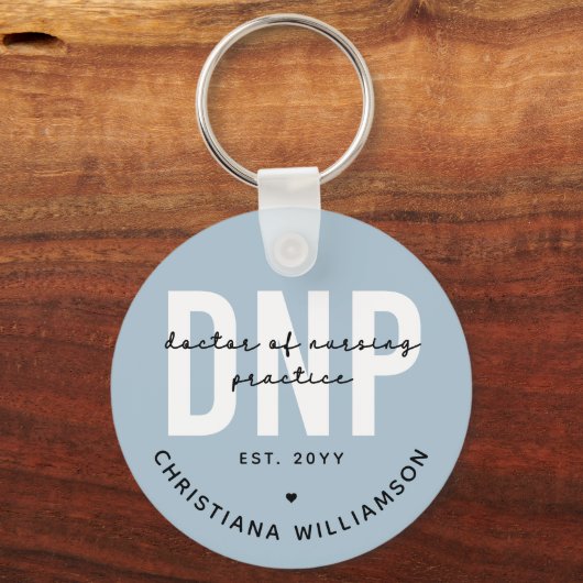 Custom DNP Doctor of Nursing Practice Abschluss Schlüsselanhänger (Vorderseite)