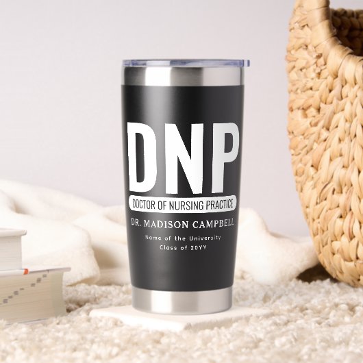 Custom DNP Doctor of Nursing Practice Abschluss Thermobecher (Wohnzimmer)