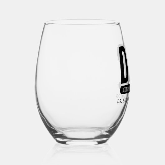 Custom DNP Doctor of Nursing Practice Abschluss Weinglas Ohne Stiel (Rechts)