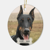 Custom Doberman Dog Foto Keramik Ornament (Links)
